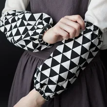 Японский стиль, хлопок, лен, офисная, художественная, кухонная, противообрастающая, Офисная манжета, для работы, анти-грязная, нарукавник, Повседневная жизнь, Hous