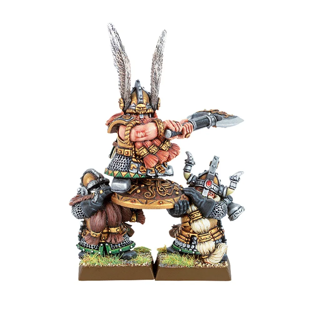 

Dwarf King Alrik and Shieldbearers (Metal)