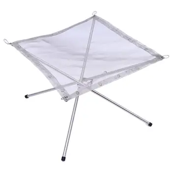 

Portable Outdoor Fire Pit : Collapsing Steel Mesh FirePlace - Perfect for Camping, Backyard and Garden - Carrying Bag Included