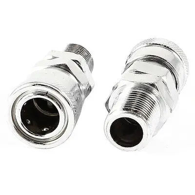 

2 Pcs SM-30 Pneumatic 16mm Male Screw Metal Air Tube Quick Coupling