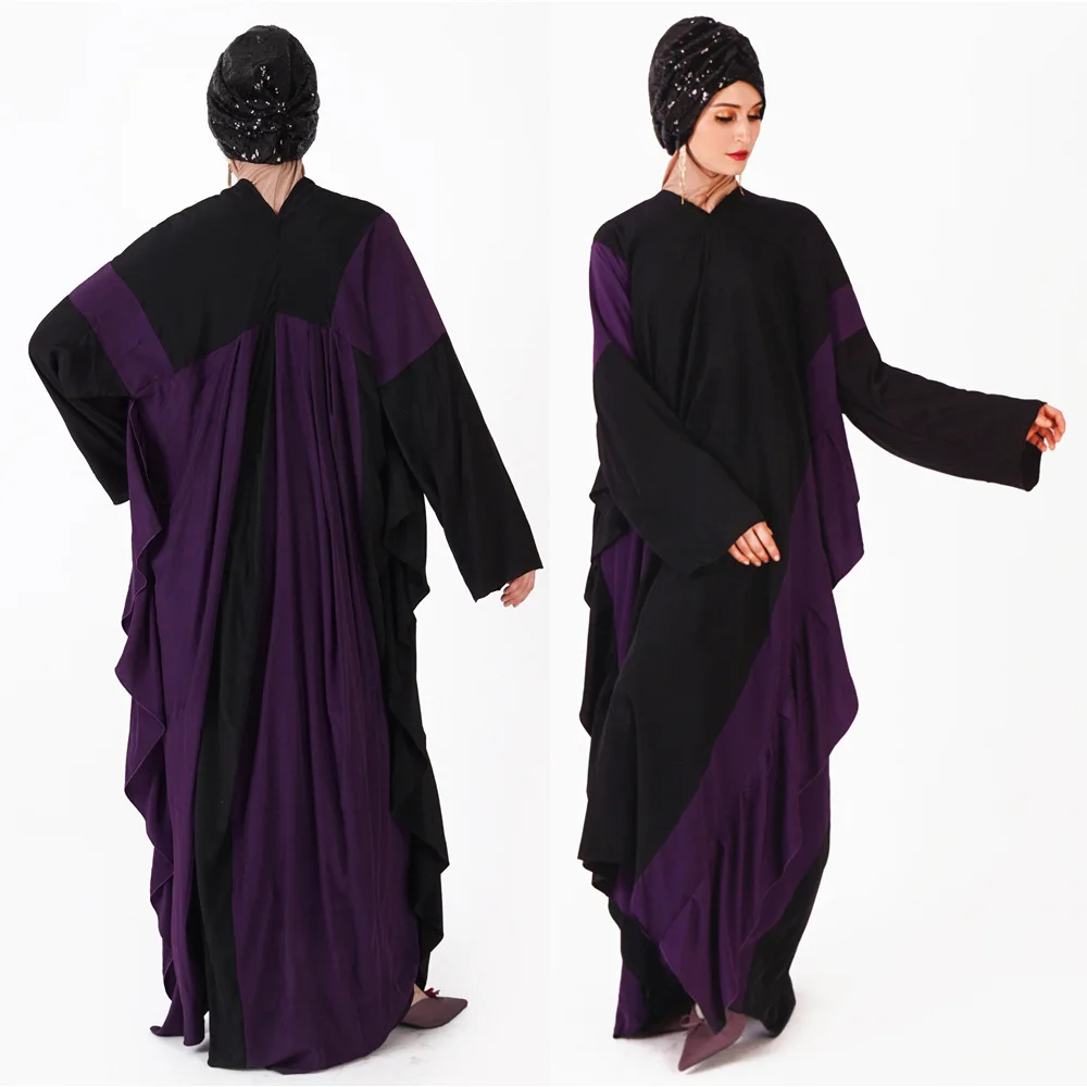 Модная мусульманская абайя с рукавом «летучая мышь», мусульманская ...