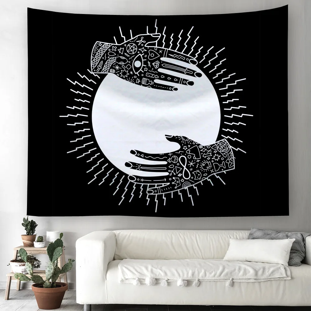 

India Mandala Macrame Tapestry Hippie Bohemia Witchcraft Polyester Wall Hanging Tapestry Home Decor Table Cloth Yoga Mat