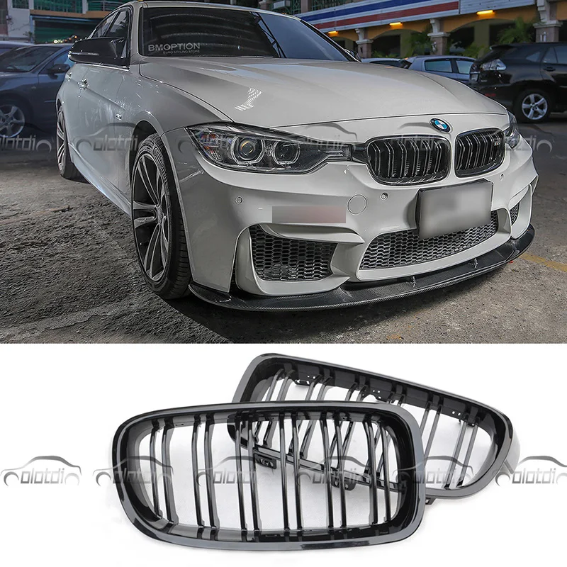OLOTDI ABS Материал черный глянец почек Замена Решетки Решетка для BMW 3 серии F30 2012-2015