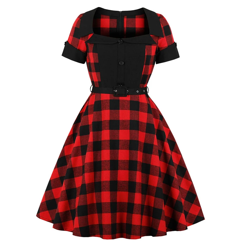 checkered dress red and black off 76 