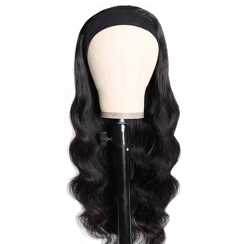 Luvin Long Body Wave Headband Wigs For Black Women Full Machine Natural Color Heat Resistant Synthetic Hair Easy To Wear Wig images - 6