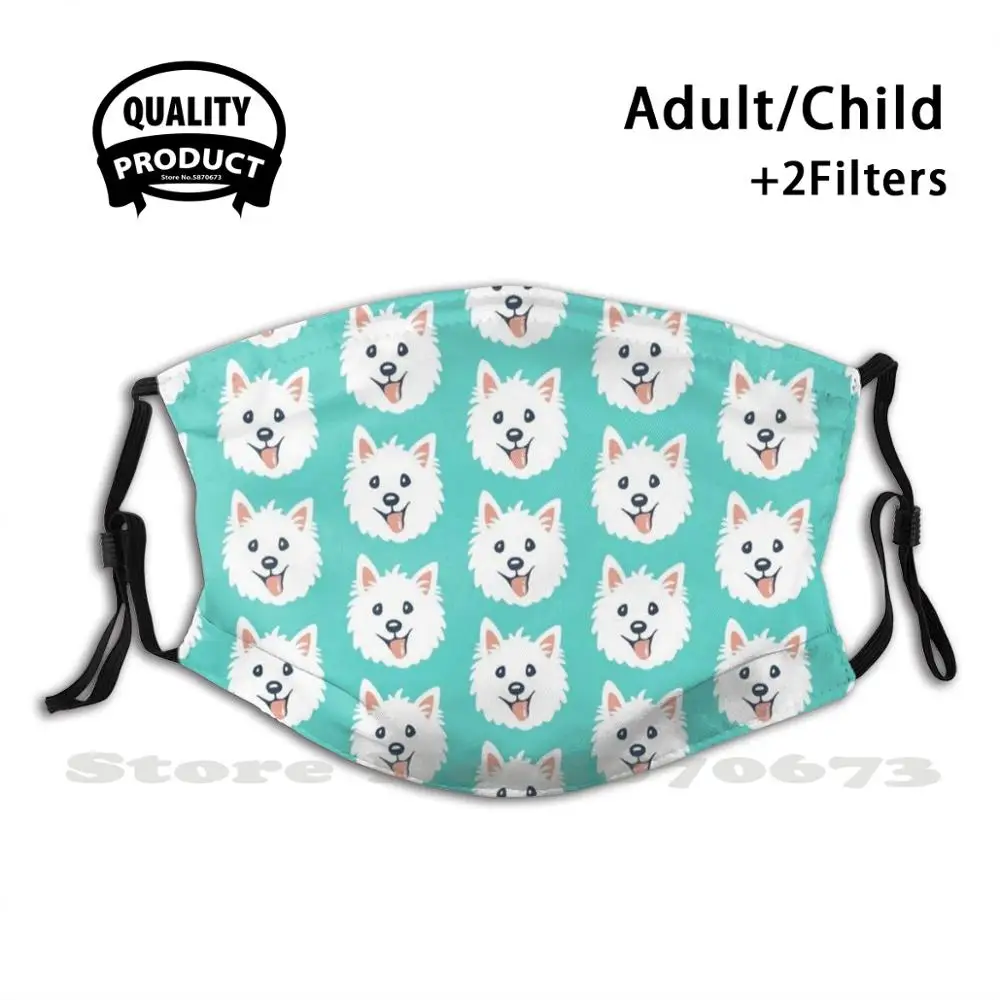 

Westie Puppy Pattern Anti Dust Filter Men Women Kids Girl Boy Teens Mouth Masks Westie Westie Dog Westie Pup Puppy White Dog