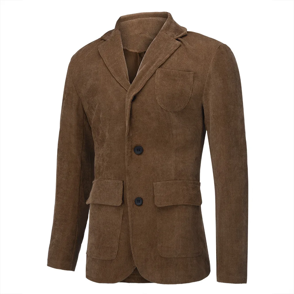 JAYCOSIN, модные куртки, мужские новые английские одноцветные повседневные вельветовые куртки высокого качества, однобортный пиджак 10,21