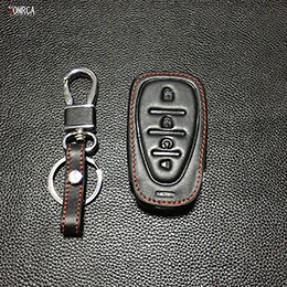 black Чехол из натуральной кожи для ключей для автомобиля, комплект для Chevrolet, новейшая Горячая Распродажа, классический дизайн, 4 кнопки, пульт дистанционного управления, брелок starline a93 - Название цвета: black