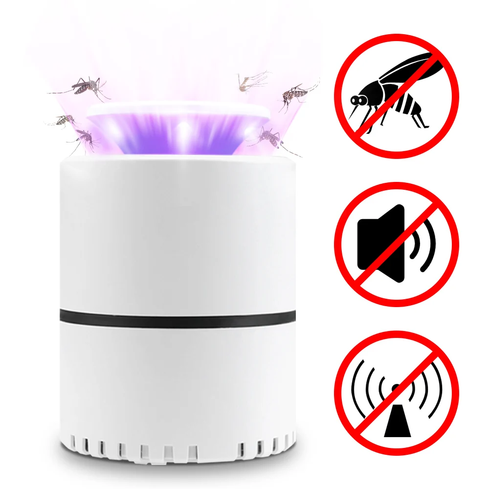 5V Led Mosquito Killer Lamp USB Mata Mosquito Ultraviolet Indoor Fly Zapper UV Bedroom Pest Control Light Repellent For Baby