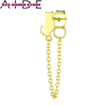 

Aide 925 Sterling Silver Earrings for women Classic CZ Drop Earrings women Chain Hanging Earrings Fashion Jewelry Ladies Earring