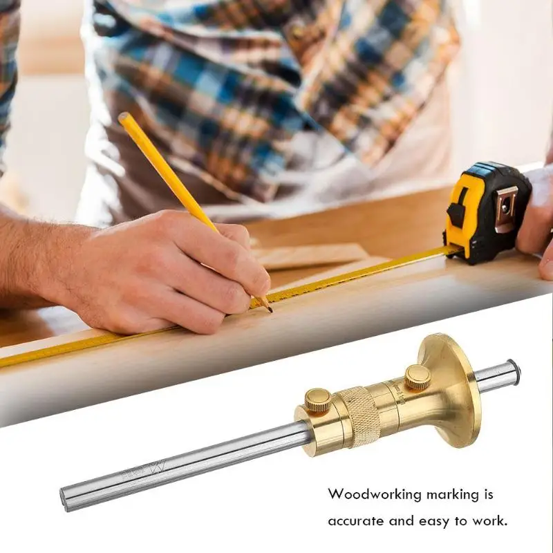 

Metal Woodworking Scribe Marking Wood Draw Gauge DIY Carpentry Tool Exquisite Excellent Workmanship Durability
