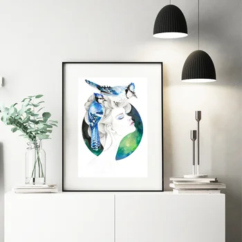 

Blue Jay poster Canvas Art Print Wall Pictures for Living Room No Frame