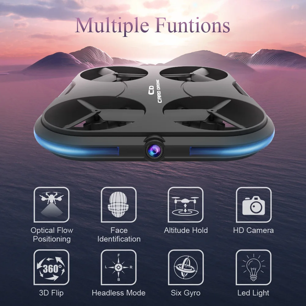 

Quadcopter WIFI Easy Operate USB Charging Air Photographer Button RC Drone Pocket Optical Flow Face Recognition Indoor Outdoor