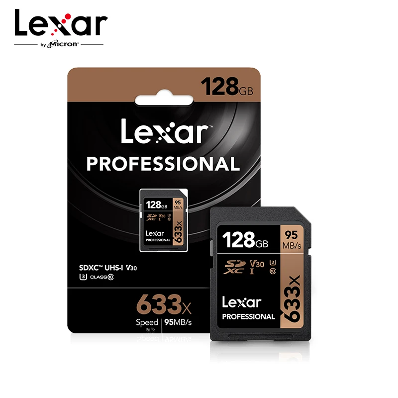 Lexar Original 64G SD Card 256GB Memory Card 32GB UHS-I Flash Card 128GB 512GB High Speed Up To Max 95M Class10 633x For Camera