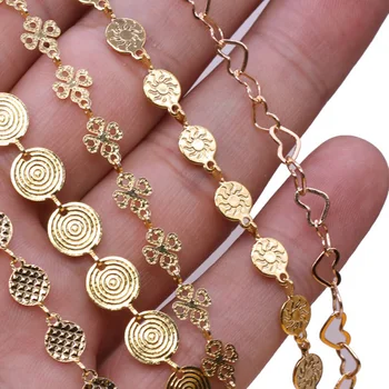 

1 Meter Handmade Copper Wire Wrapped Rosary Chains Stone Beads for Jewelry Making DIY Women Gifts Necklace Bracelets Anklet