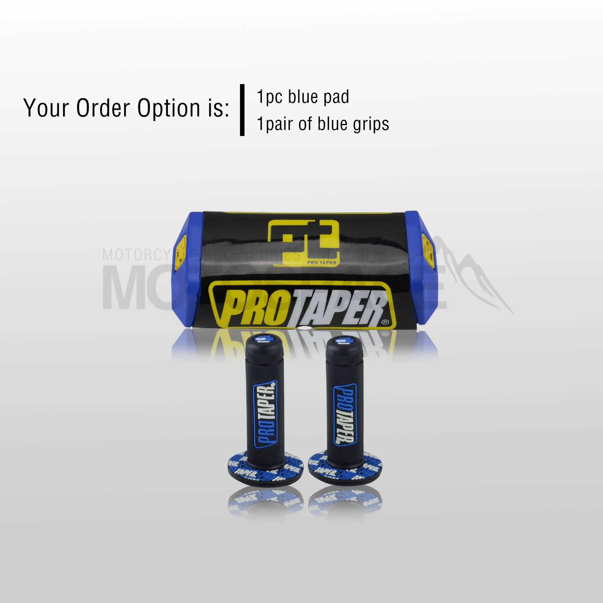 Blue Pad Grip Руль для Pro Taper Pack Bar 1-1/" Mulisha ручка бар колодки Захваты Pit Pro Гонки Грязь велосипед ямы мотоцикл с адаптер cnc - Цвет: Blue Pad Grip