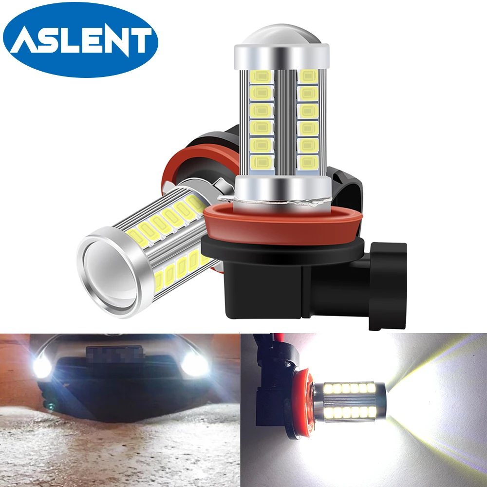 

2Pcs H8 H11 LED Fog Lights Bulb 9005 HB3 9006 HB4 Led Lamp Auto Day Driving Super Bright 600LM 6000K White 12V Automobiles
