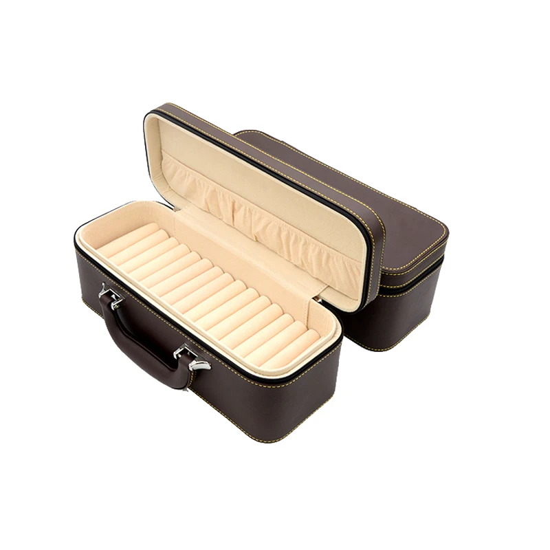 

Portable PU Bangle Jewelry Storage Case 15/30 Slots Jade Bangle Jewelry Organizer Travel Bag Case Necklace Bracelet Chain Box