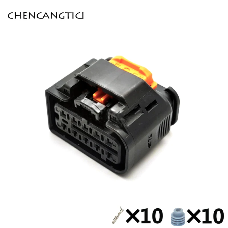 1 Set 10 Pin Tyco 1.2 Mm Connettore Connettore Faro Impermeabile Automobilistico Per Peugeot 301 Speciale 2008 1801600-1