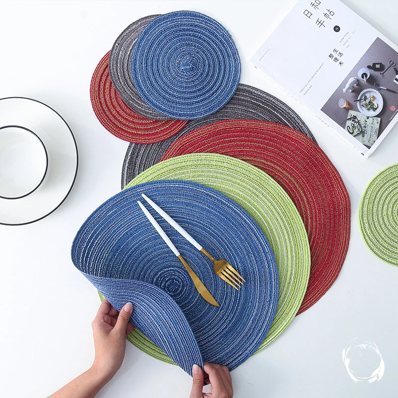 

Cotton Placemat Thermocouple For Children Marble Coaster American Placemats Table Mats For Dining Table Plate Mats