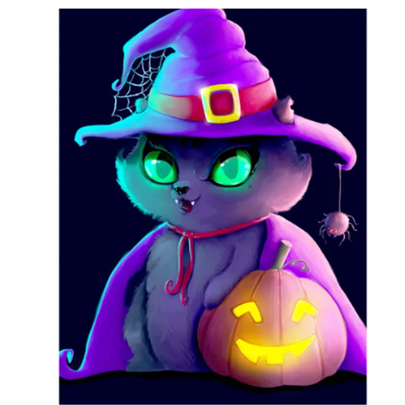 

Full 5D Diy Diamond Painting Cartoon Halloween Mosaic Diamond Rhinestone Embroidery Cross Stitch Home Decor Handicrafts Gift