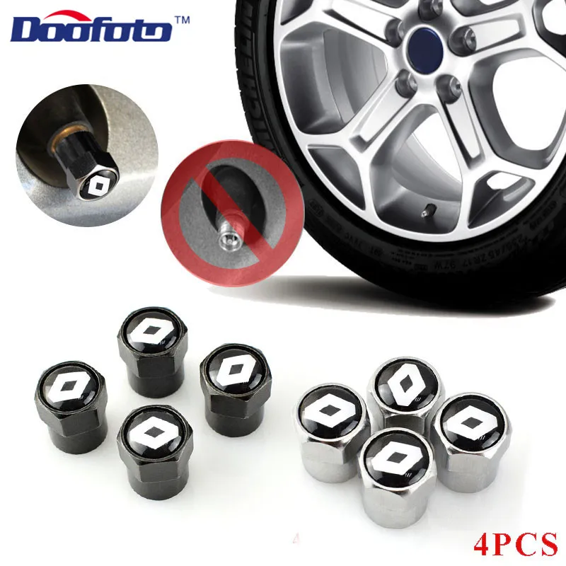 Doofoto 4x автомобильный колпачок вентиля шины для Renault Duster Megane 2 Megane 3 Clio Fluence Logan cap tur Laguna 2 Scenic 2 аксессуары, шапка