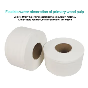 

Raw Wood Pulp 4-ply Embossed Texture Toilet Paper Home Office Restaurant Bathroom Paper Tissue Towel