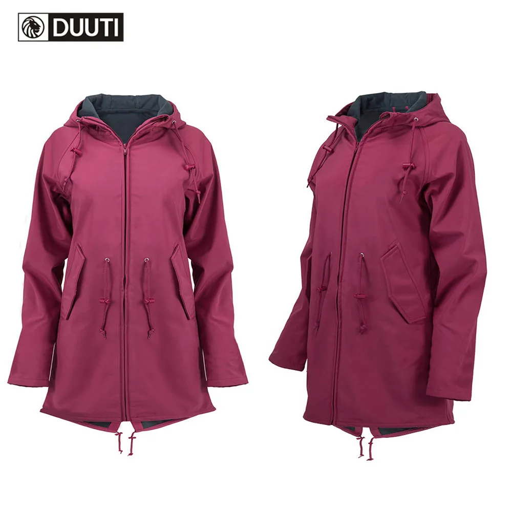 

3XL Women's Solid Rain Forest Jacket Outdoor Hoodie Waterproof Long Coat Overcoat Windproof For women Raincoat Outdoor Coat D25