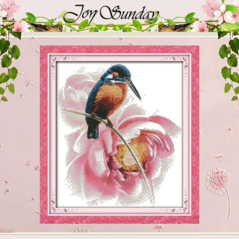 

Alcedo Atthis Bengalensis Patterns Counted Cross Stitch Set DIY 11CT 14CT 16CT Stamped DMC Cross-stitch Kit Embroidery Needlewor