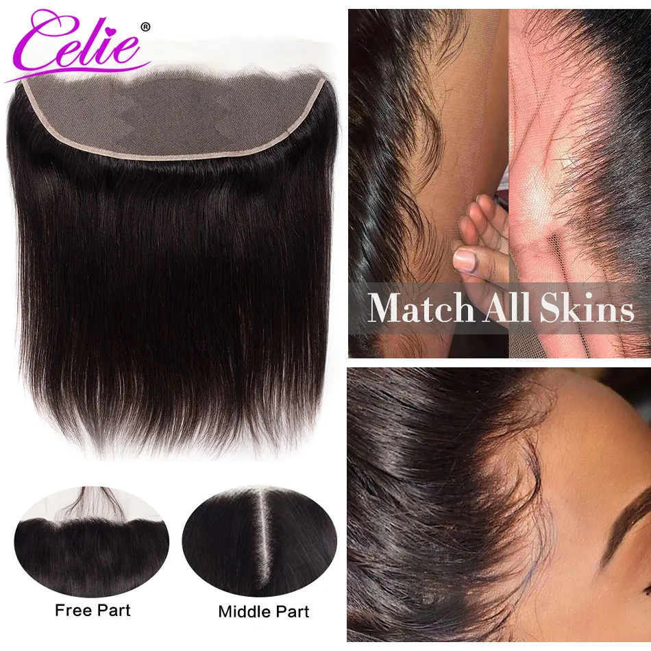 Celie Hair HD кружевная Фронтальная застежка 13x4 фронтальная прозрачная из