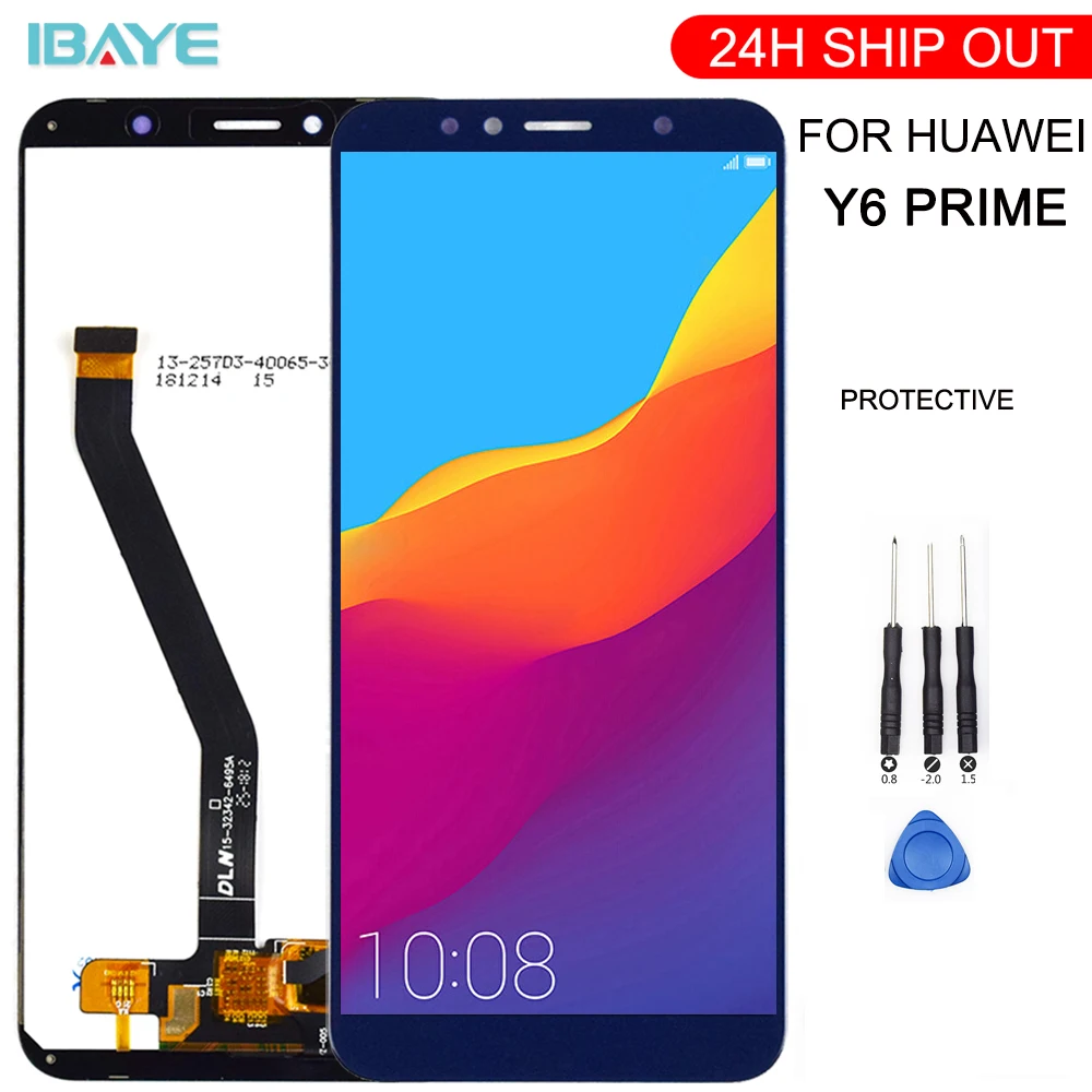 Original Y6 Prime 2018 LCD For Huawei Display Frame ATU L11 L21 L22 LX1 LX3 L31 L42 Touch screen Digitizer Assembly |