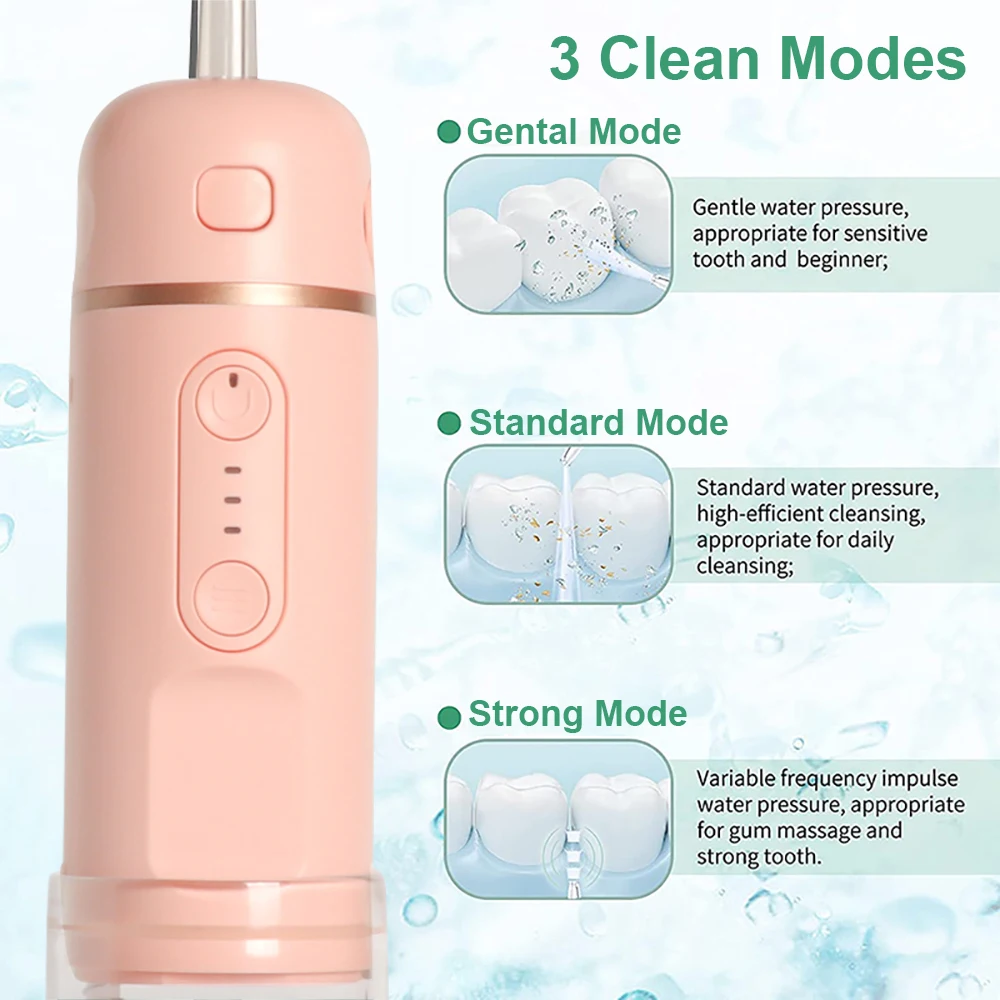 Dental Irrigator Wasser Flosser Tragbare Oral Irrigator Für Zähne USB Aufladbare Mini Zahnseide Wasser Jet Für Zu Hause Reise_voghion.com