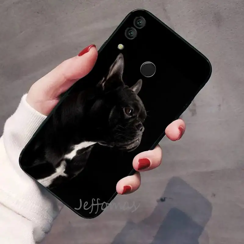 Cute Funny French Bulldog Phone Cover For Huawei Honor view 7a5.45inch 7c5.7inch 8x 8a 8c 9 9x 10 20 10i 20i lite pro pu case for huawei