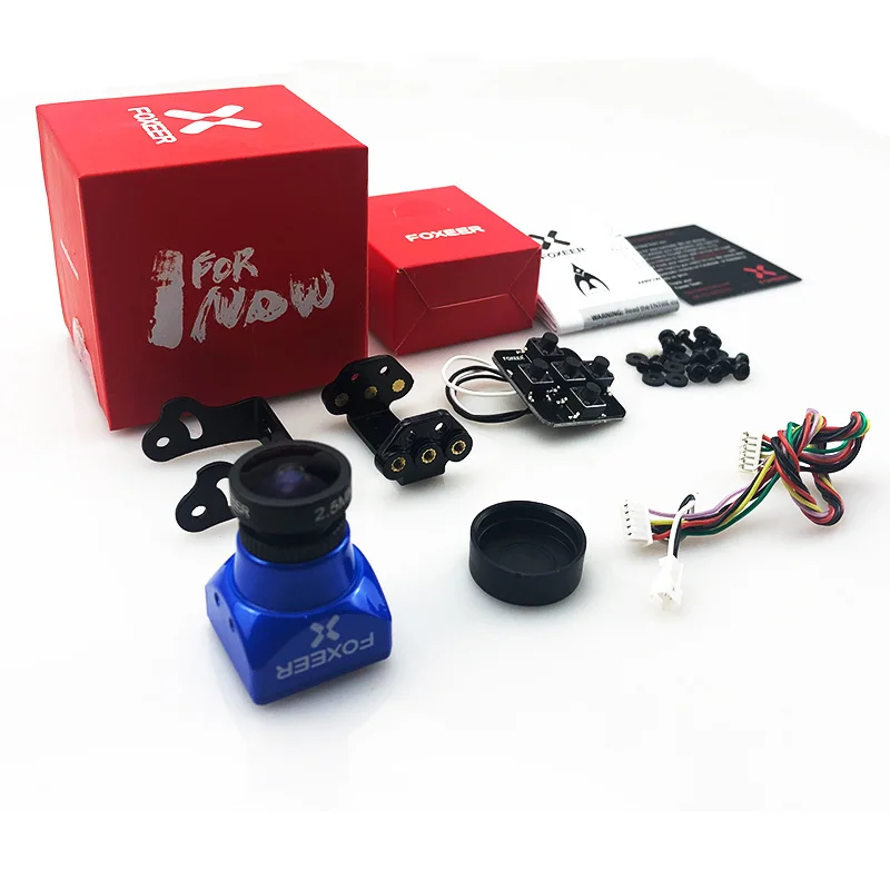 blue 2.5mm Foxeer Arrow Mini Pro 1,8 мм/2,5 мм 650TVL WDR FPV камера Встроенный OSD с кронштейном NTSC/PAL для гоночного дрона FPV - Цвет: blue 2.5mm