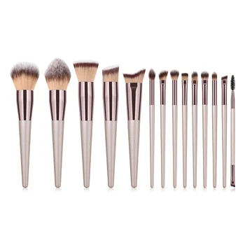 

14Pcs Champagne Gold Makeup Brushes Set Blusher Concealer Eyeliner Brush Kit Cosmetic Beauty Powder Foundation Eyeshadow Brushes