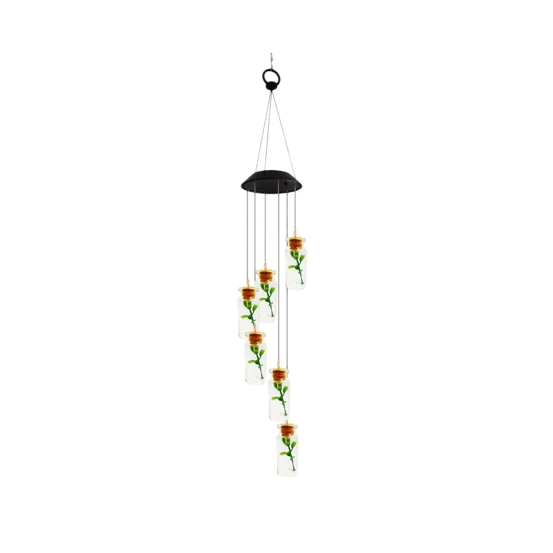 

Solar Wish Bottle Wind Chime Light Waterproof Automatic Light Sensor Outdoor Decoration Family Party Balcony Porch Terrace Garde