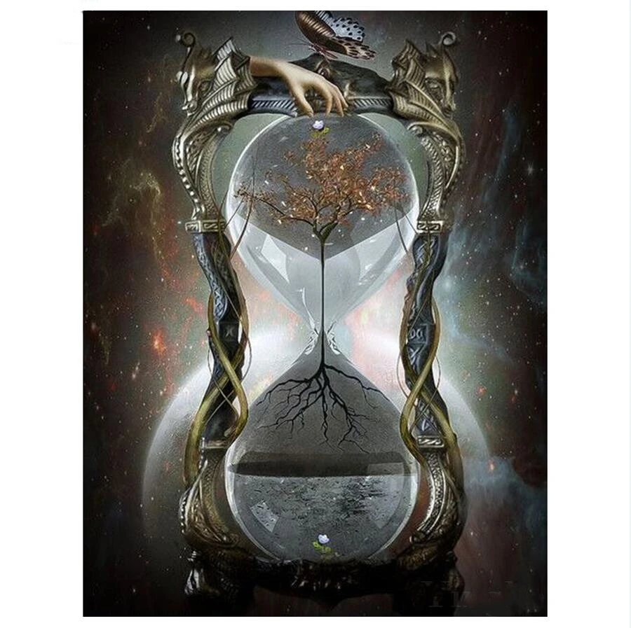 5d Diy Diamond Embroidery Scenery Fantasy hourglass Diamond Painting rhinestone 3d Cross Stitch Diamond mosaic home decor_副本