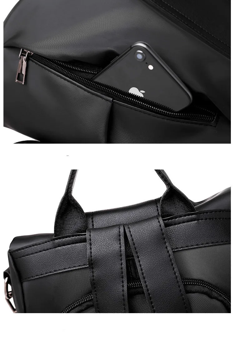 FASHION Quality Leather Anti-thief Women Backpack Large Capacity Hair Ball School Bag For Teenager Girls Male Travel Bags