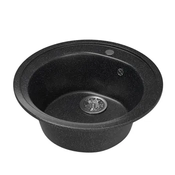 

Мойкa ML-GM11 круглая, черная (308), 500мм (глуб. чаши 180)