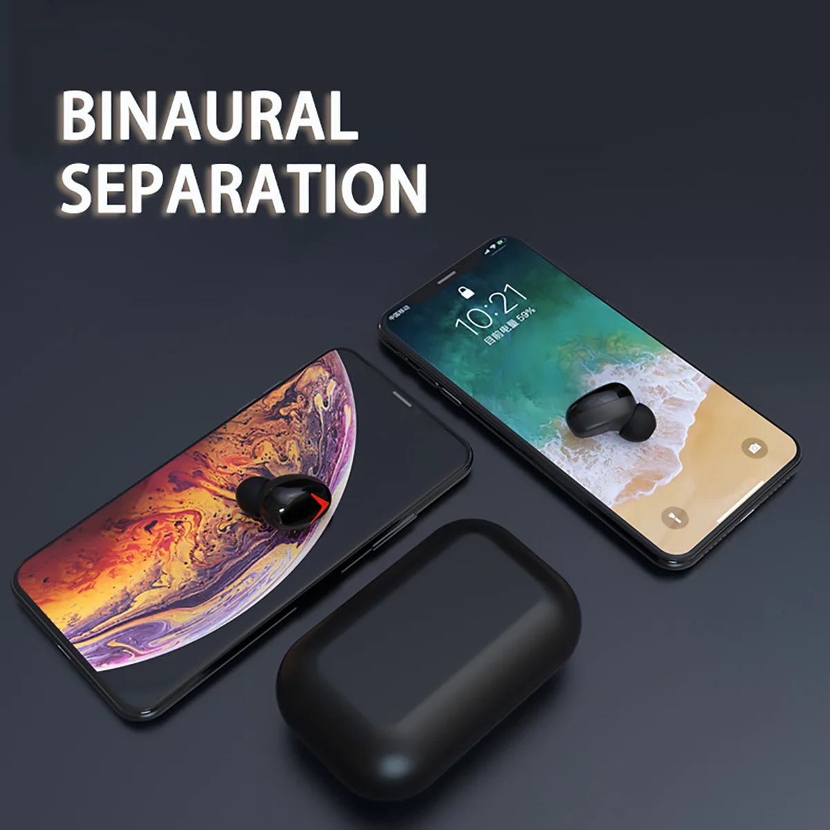 Наушники VANLEAD TWS Fingerprint Touch Bluetooth, HD стерео беспроводные наушники, игровая гарнитура с шумоподавлением