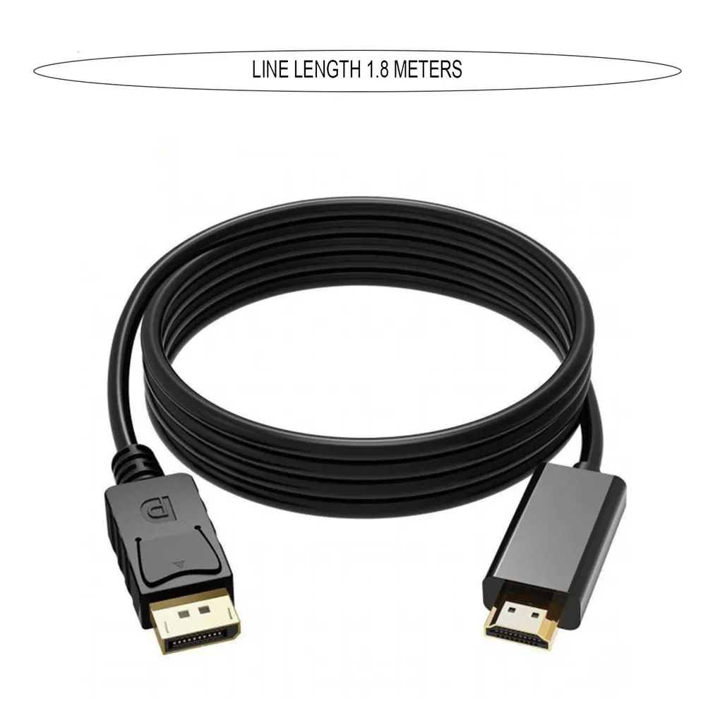 Новинка 1 8 м порт дисплея вилка DP к HDMI кабель адаптер конвертер 4K ноутбук ПК