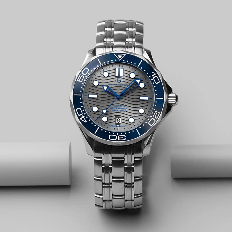 Pagani Design 007 Men's Watches 2021 Ceramic Bezel Mechanical Automatic Watch Men Sport Waterproof Stainless Steel NH35 Luminous