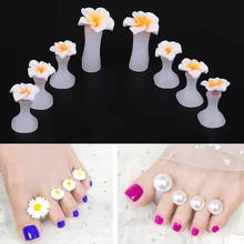 8 шт силиконовый разделитель для пальцев ноги скобы для пальца ноги корректор педикюр Кристалл в виде капли воды Дейзи алмаз сепаратор средство по уходу за ногами