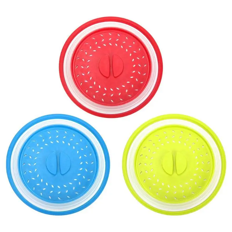 

Collapsible Microwave Cover Silicone Fruit Vegetables Colander Strainer Lid