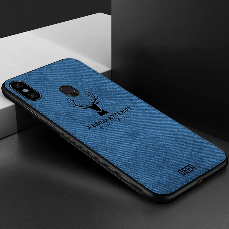Роскошный чехол для телефона для Xiao mi Red mi Note 7 8 6 Pro 7A 6A 5A K20 Xiaomi mi A3 Lite A3 9 Lite mi 9T тканевый чехол с рисунком оленя - Цвет: Синий