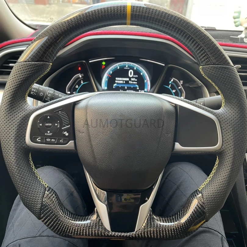 

Carbon Fiber Car Steering Wheel For Honda CR-V Civic Accord Insight Inspire Legend CR-Z Fit UR-V XR-V 2015 2017 2018 2019 2020