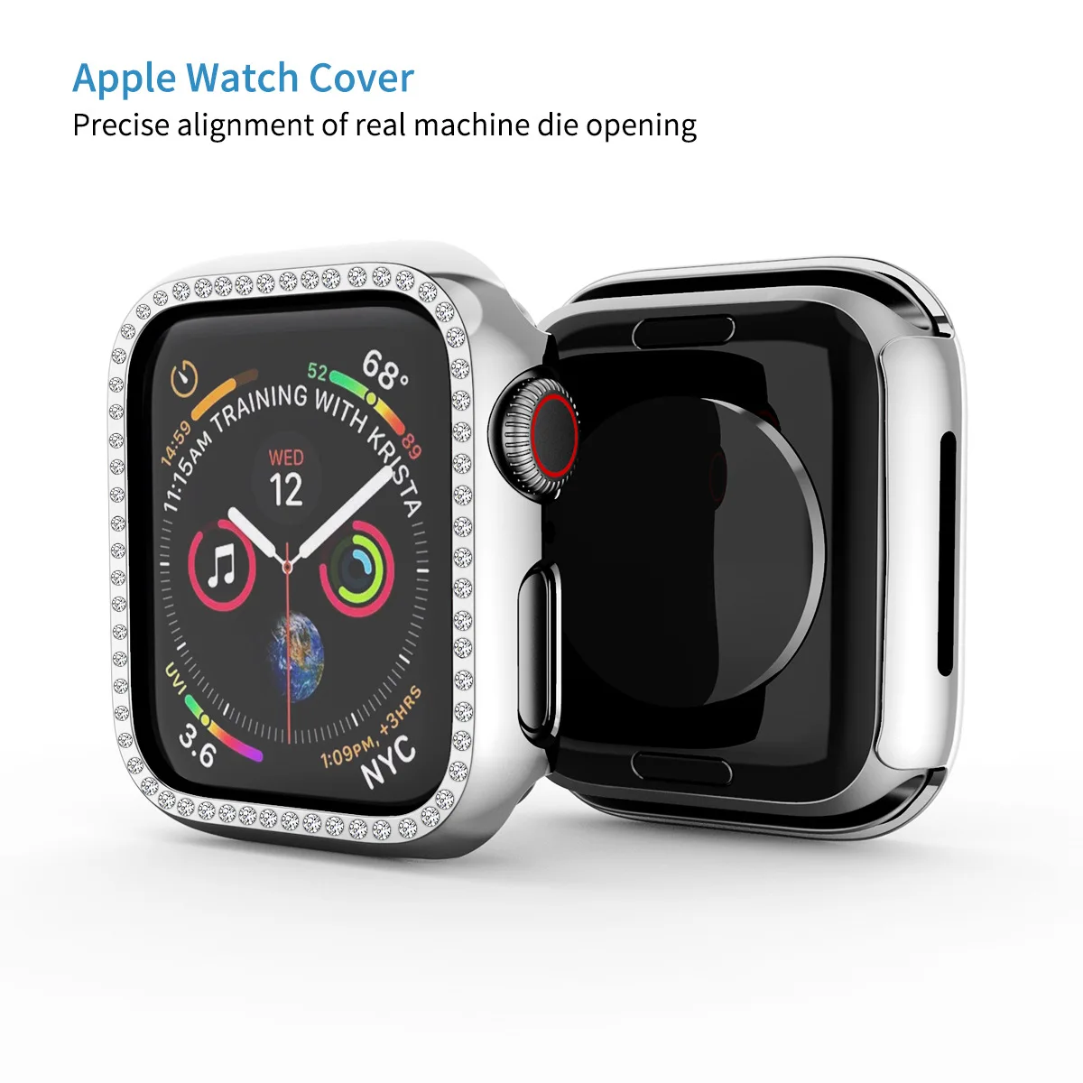 40 мм 44 мм защитный чехол для Apple Watch 4 3 2 1 38 мм 42 мм Тонкий Алмазный Кристалл Защитный чехол все вокруг защиты