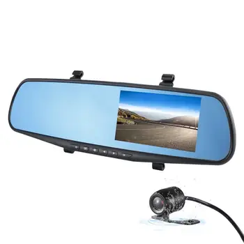 

568 Dual Lens Rearview 4.0 Inch Car Camera Car Video Recorder for Vehicles 120 Wide Angle 1080P Full HD Bult-in G-sensor