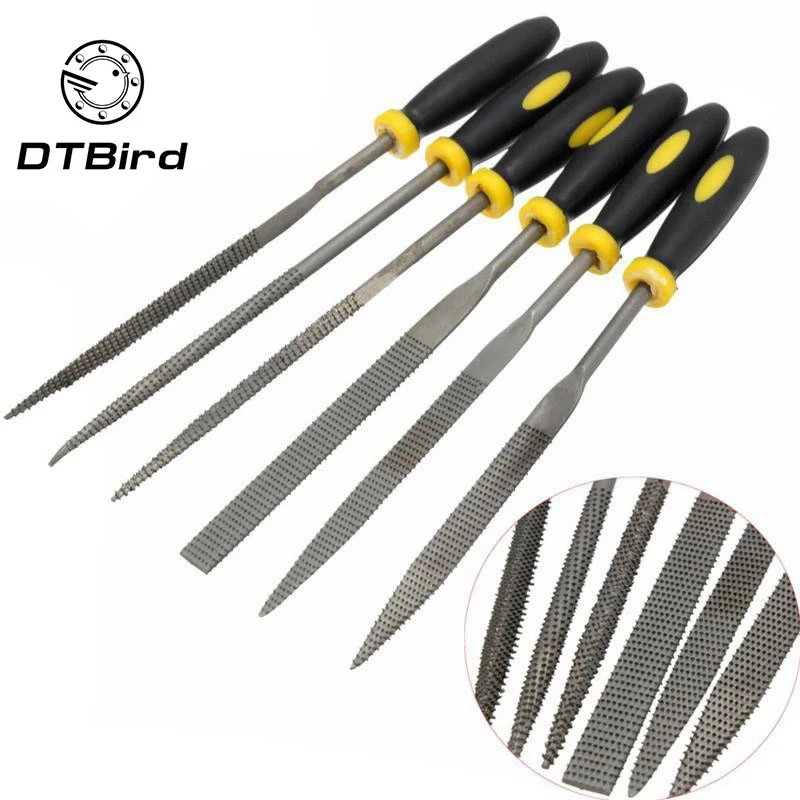 

6Pcs Needle File Set For Jeweler Wood Carving Craft Metal Glass Stone 3 Sizes LS'D Tool Mini Metal Filing Rasp Hand Woodworking