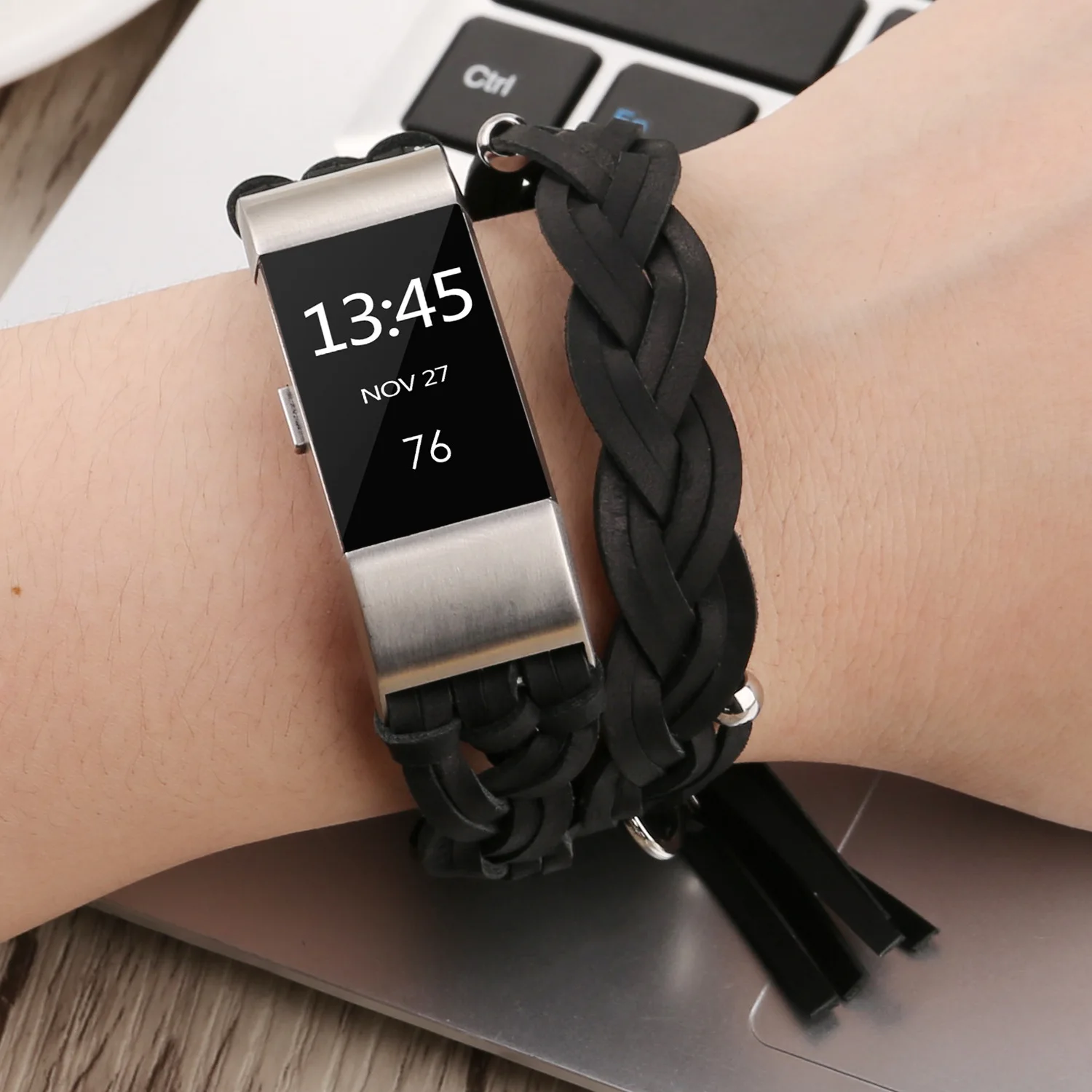 Apply Fitbit charge2 ремешок для часов Fitbit ручной кожаный ошейник с колокольчиком ремешок для часов Charge2 браслет ремешок для часов